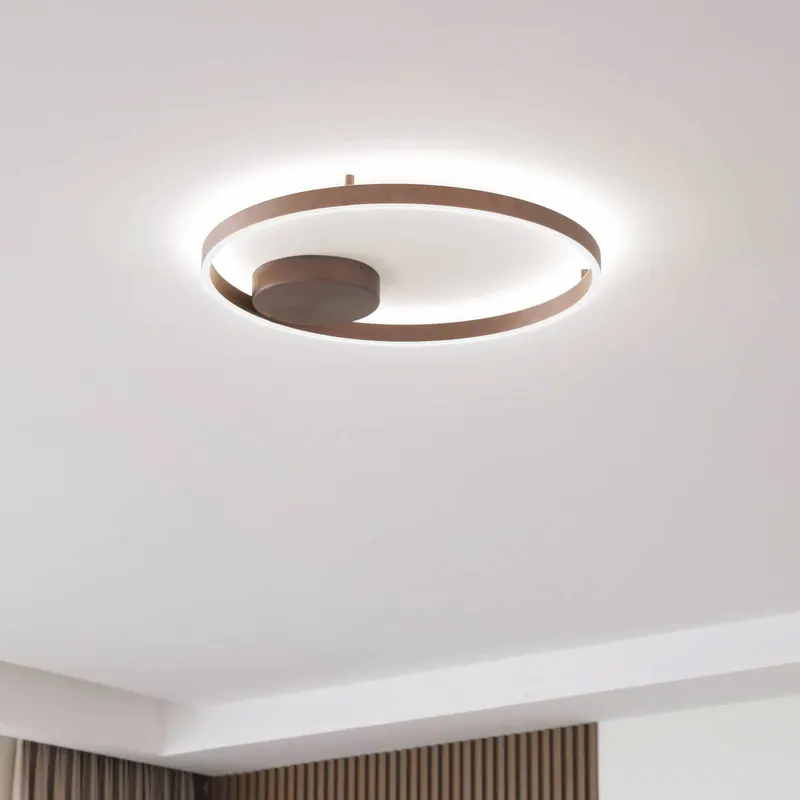 Lampa sufitowa LED Lucande Smart Moise, kawowa, CCT, Tuya