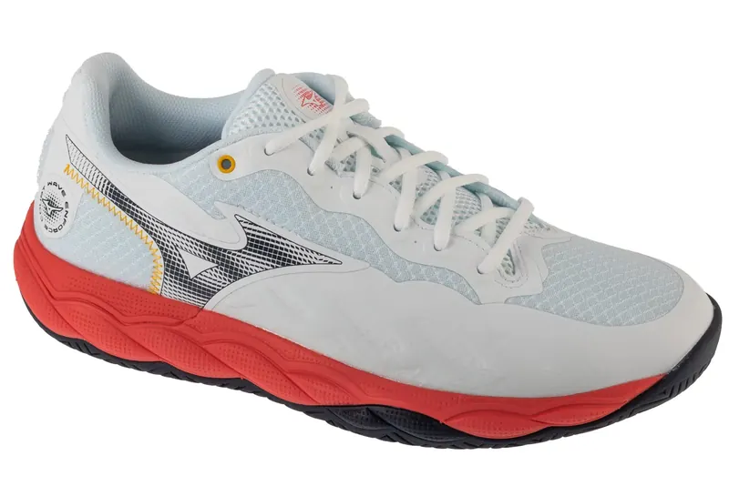 Mizuno Wave Enforce Court AC Tennis 61GA243260, Męskie, Białe, buty do tenisa, skóra syntetyczna, rozmiar: 43