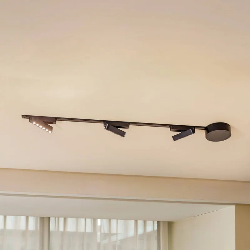 System szynowy 48 V Lumaro, 3 listwy LED, czarny, CCT