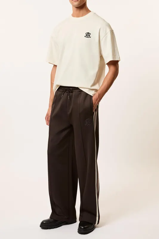 Reiss Drawstring Wide Leg Joggers Brown Maat: S | Joggingbroeken Outlet | Heren | Bruin