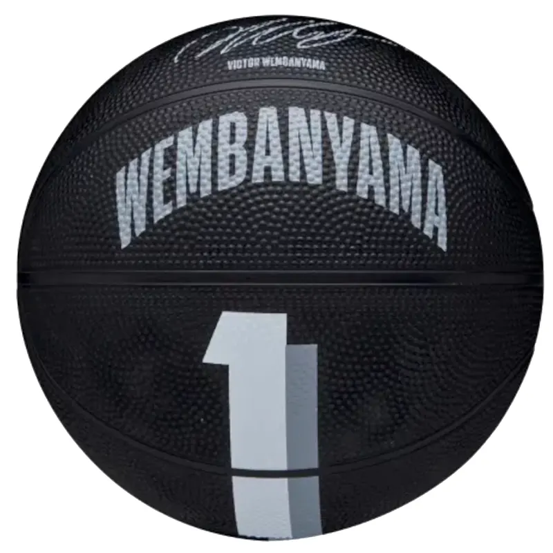 Wilson NBA Player Icon Victor Wembanyama Mini Ball WZ3017701XB, Unisex, Czarne, piłki do koszykówki, Guma, rozmiar: 3