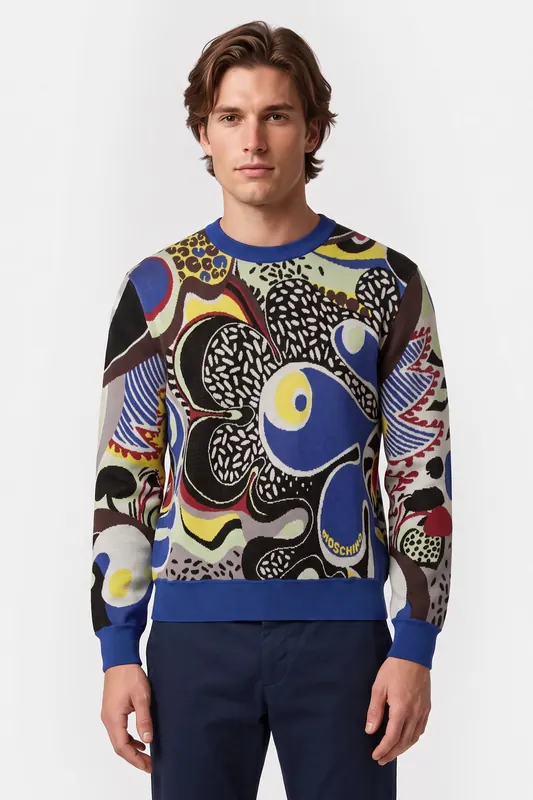 Moschino Knitwear Grey Maat: 46 | Sweaters Outlet | Heren | Blauw