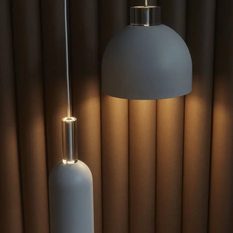 AYTM Luceo żyrandol, cylinder, biały, Ø 12 cm