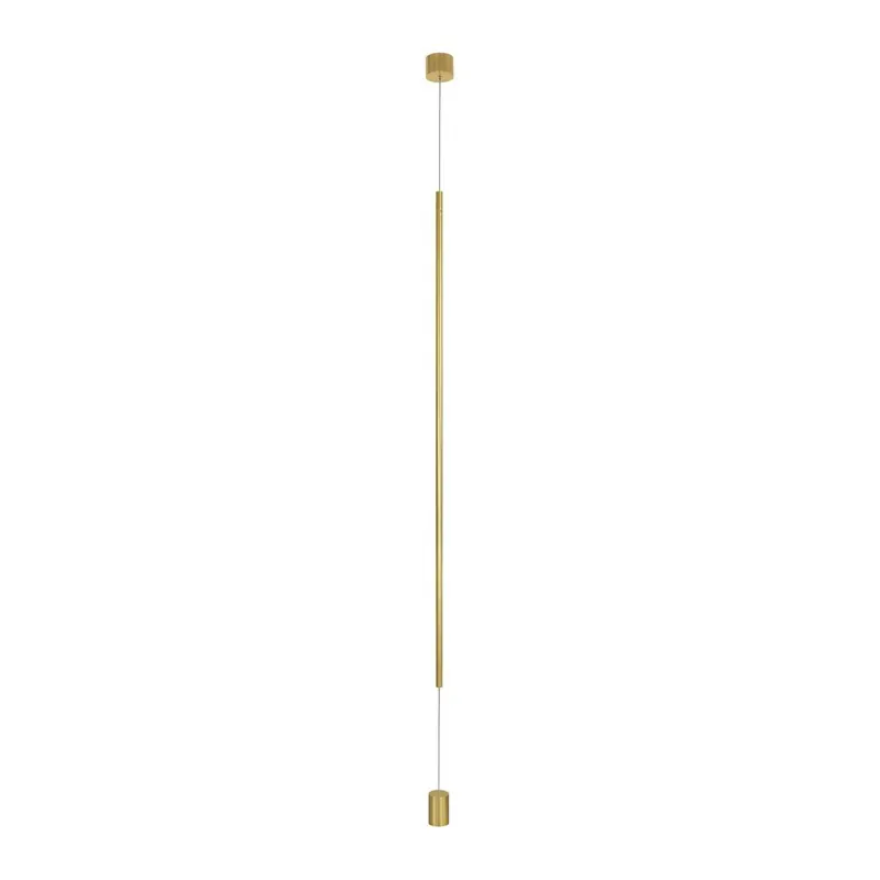 Aluminiowa lampa stojąca LED w kolorze mosiądzu (wysokość 300 cm) Elettra – Nova Luce
