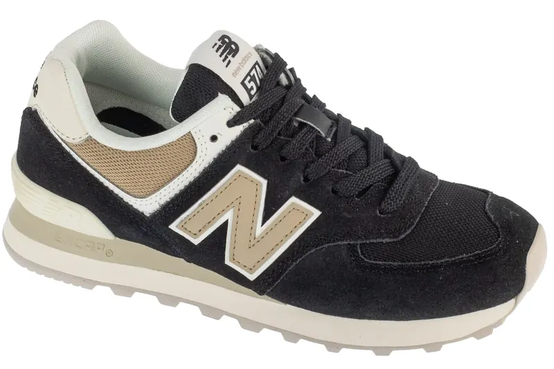 New Balance WL574DK2, Damskie, Czarne, buty sneakers, przewiewna siateczka, rozmiar: 37,5