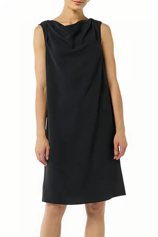Comma  Dresses Blue-marine Maat: 32 | Midi Jurken Outlet | Dames | Zwart