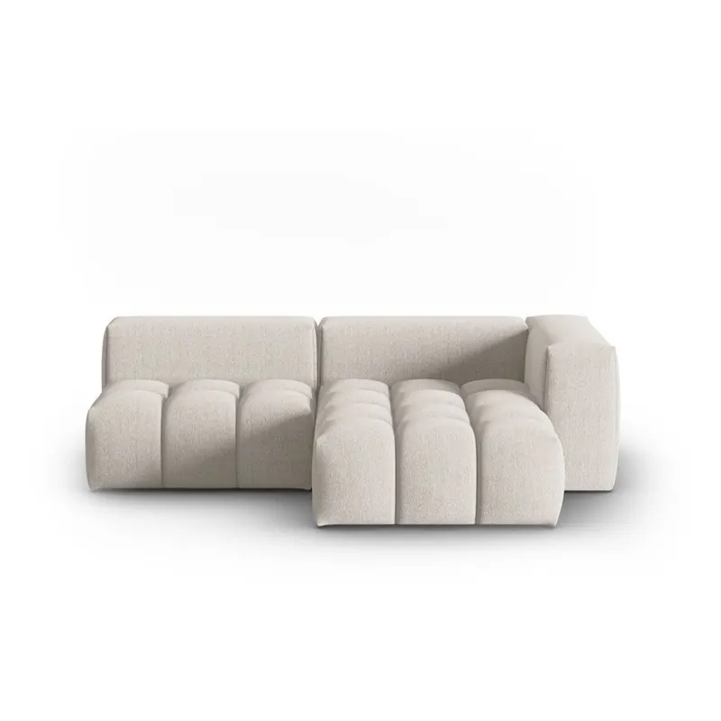 Beżowy narożnik (prawostronny/z szezlongiem) Verona – Cosmopolitan Design