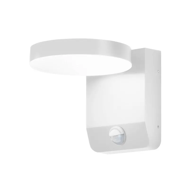 Kinkiet LED 9113, czujnik, biały, szerokość 16 cm, CCT, IP54