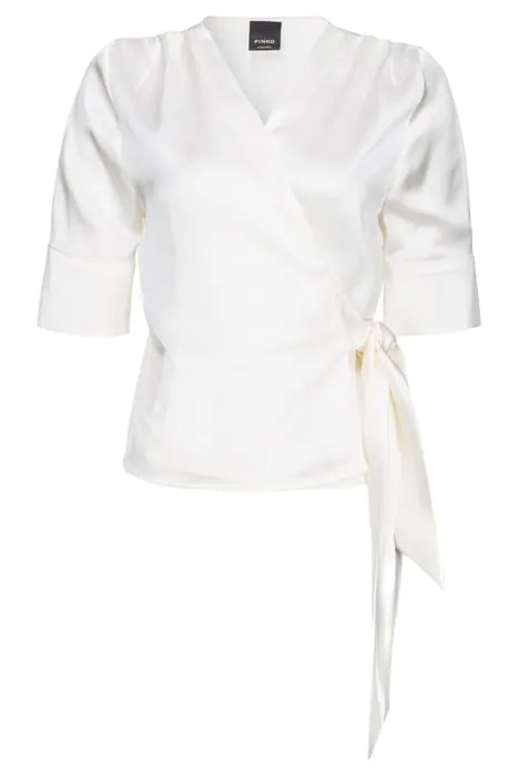 PINKO Bigliettaio Blouse Parchment Beige Maat: 38 | Blouses Outlet | Dames | Wit