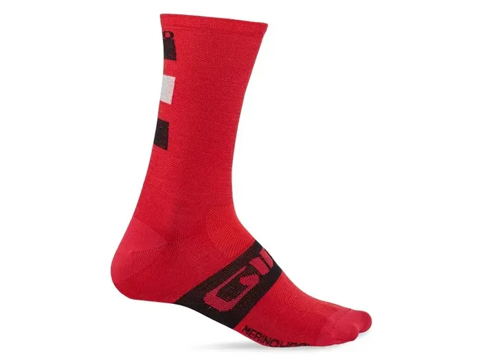 GIRO Skarpety SEASONAL MERINO czerwony (L (43-45))