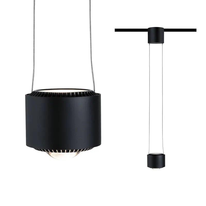 Paulmann URail Aldan lampa wisząca LED, czarna