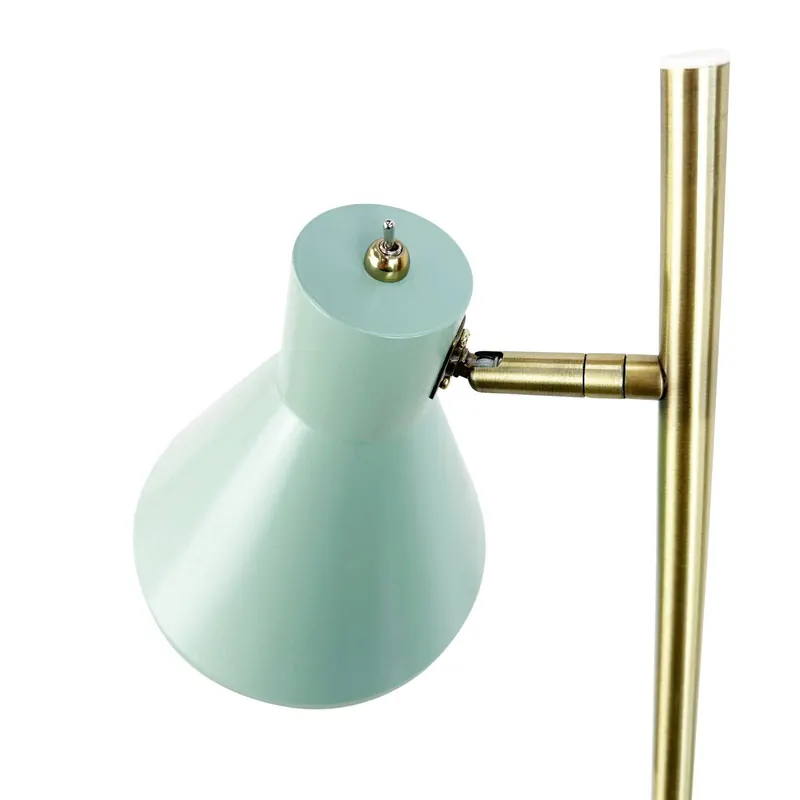 Lampa podłogowa Dyberg Larsen Sleep, miętowo-zielona, wysokość 165 cm, stal