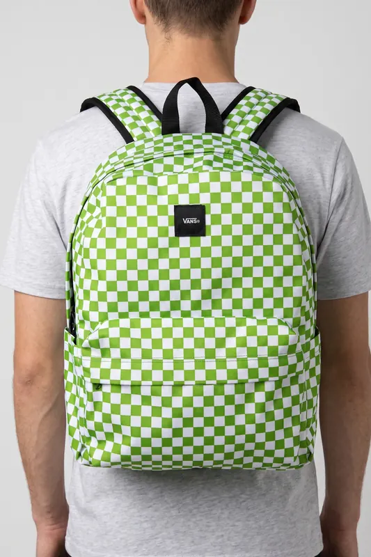 Vans Unisex Old Skool Check Backpack Green Maat: OS | Rugzakken Outlet | Unisex | Groen
