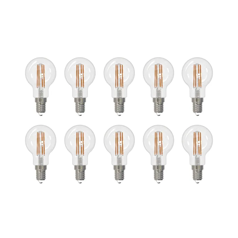 Żarówka filament LED Arcchio E14 G45, zestaw 10 sztuk, 3000 K