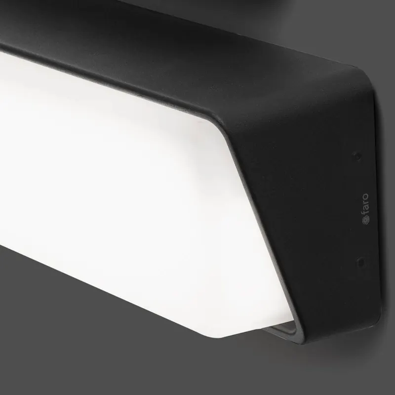 Kinkiet zewnętrzny LED Half, antracyt, szkło, aluminium