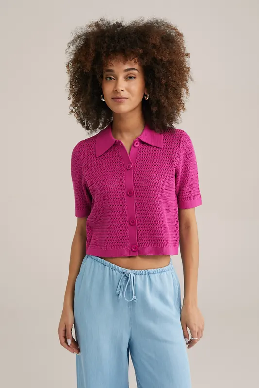 We Fashion Knitted Cardigan Pink Maat: XL | Cardigans Outlet | Dames | Roze