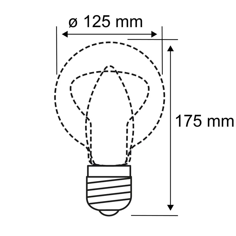 Żarówka filament LED Pauleen G125 E27 9 W przezroczysta 2700 K