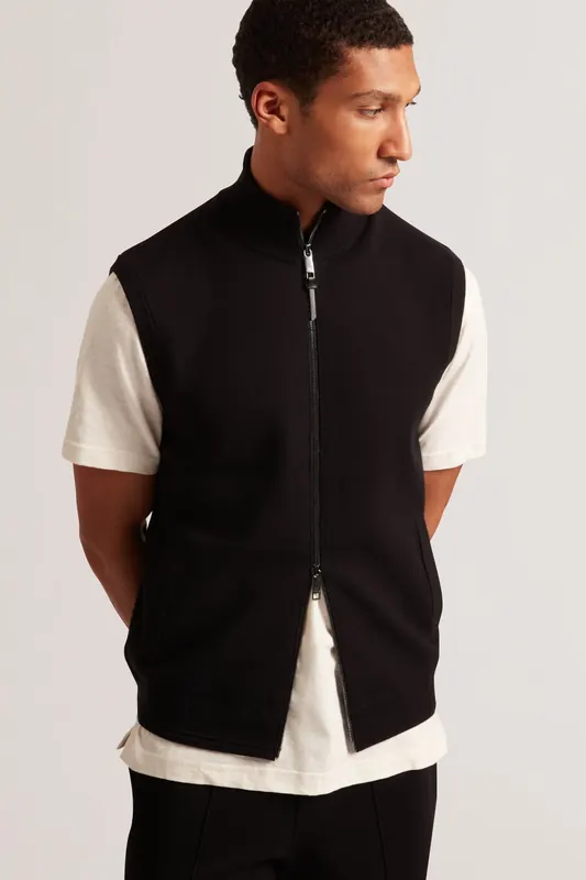 Ted Baker Terince Zip Through Funnel Neck Gile Black Maat: M | Bodywarmers Outlet | Heren | Zwart