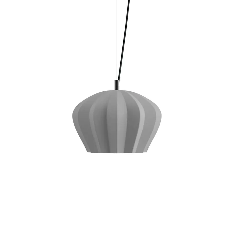 Lampa wisząca Karman Sahara, szara, Ø 35 cm, ceramiczna, E27