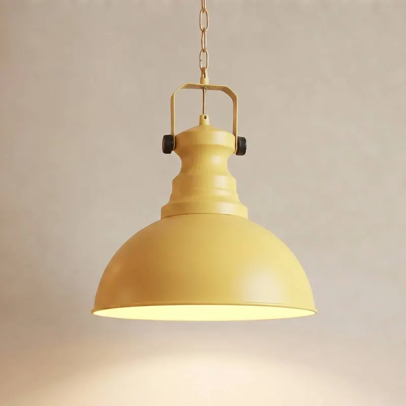 Żyrandol Kure, żółty, Ø 31 cm, metal, E27