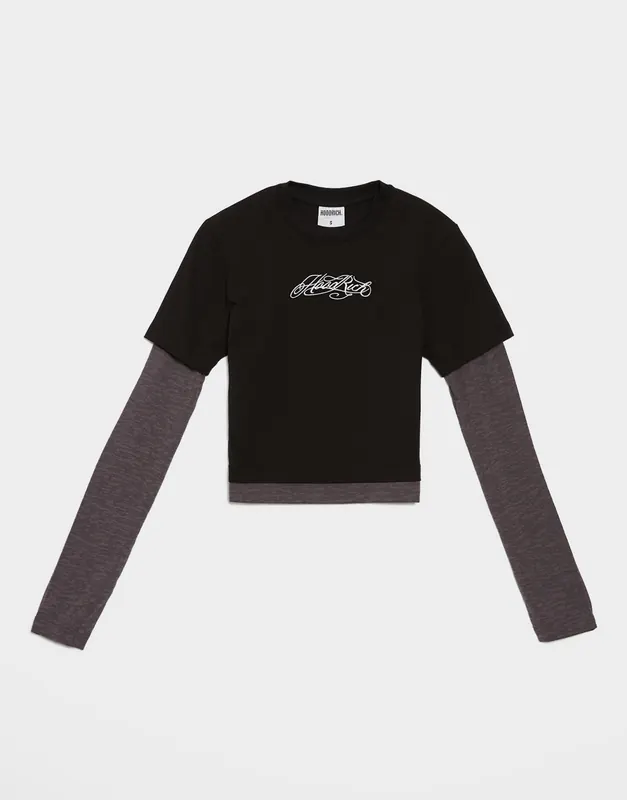 Hoodrich T-Shirt Fitted Double Layer Ls