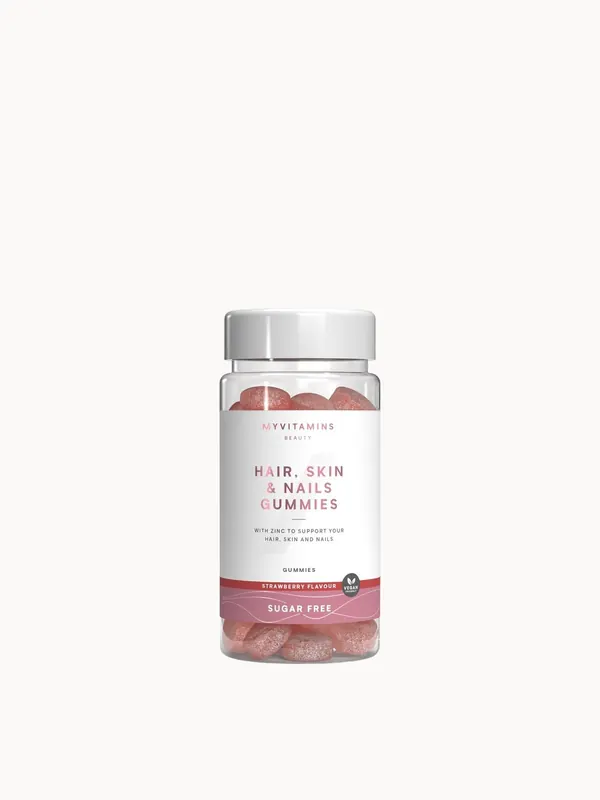 Myvitamins Sugar Free Hair, Skin & Nails, Strawberry, 60 Gummies - 60gummies - Sugar Free Strawberry