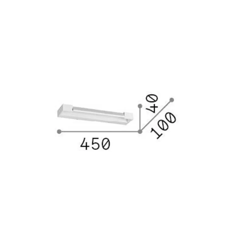 Ideal Lux kinkiet LED Balance biały, metal, szerokość 45 cm