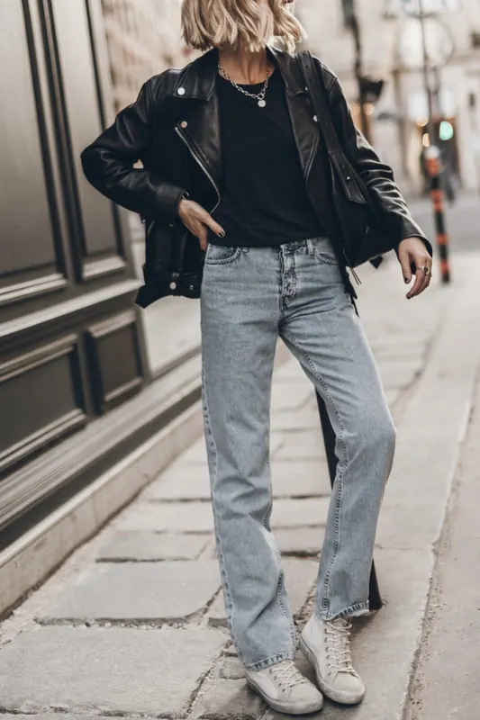 Mikuta The Blue Straight Jeans Blue Maat: W26 | Straight Broeken Outlet | Dames | Blauw