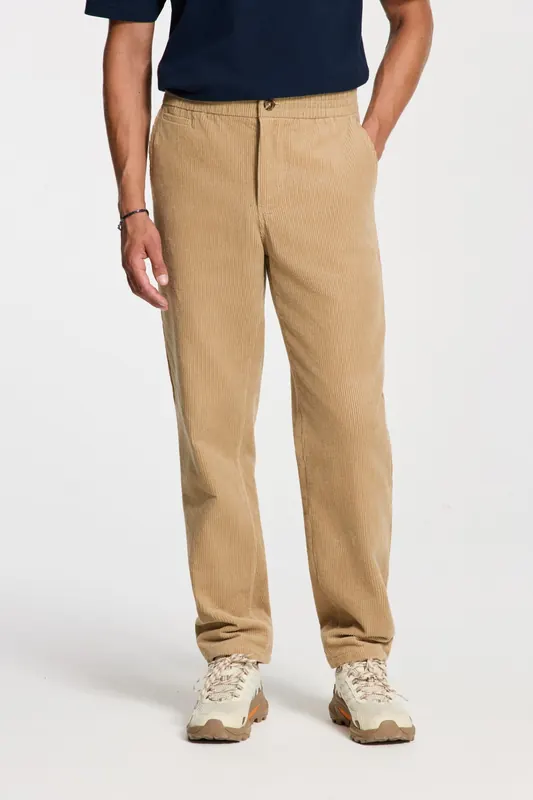 Shiwi Alan Corduroy Straight Fit Trousers Beige Clay Maat: S | Broeken Outlet | Heren | Beige