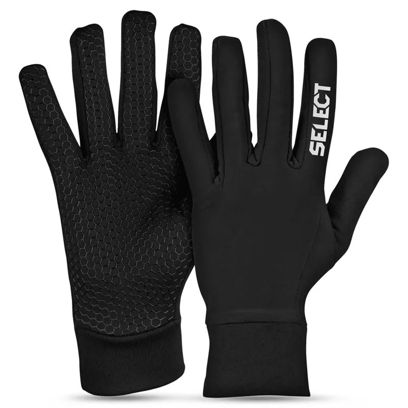 SELECT rękawiczki piłkarskie i do biegania treningowe Player v23 czarne (11)