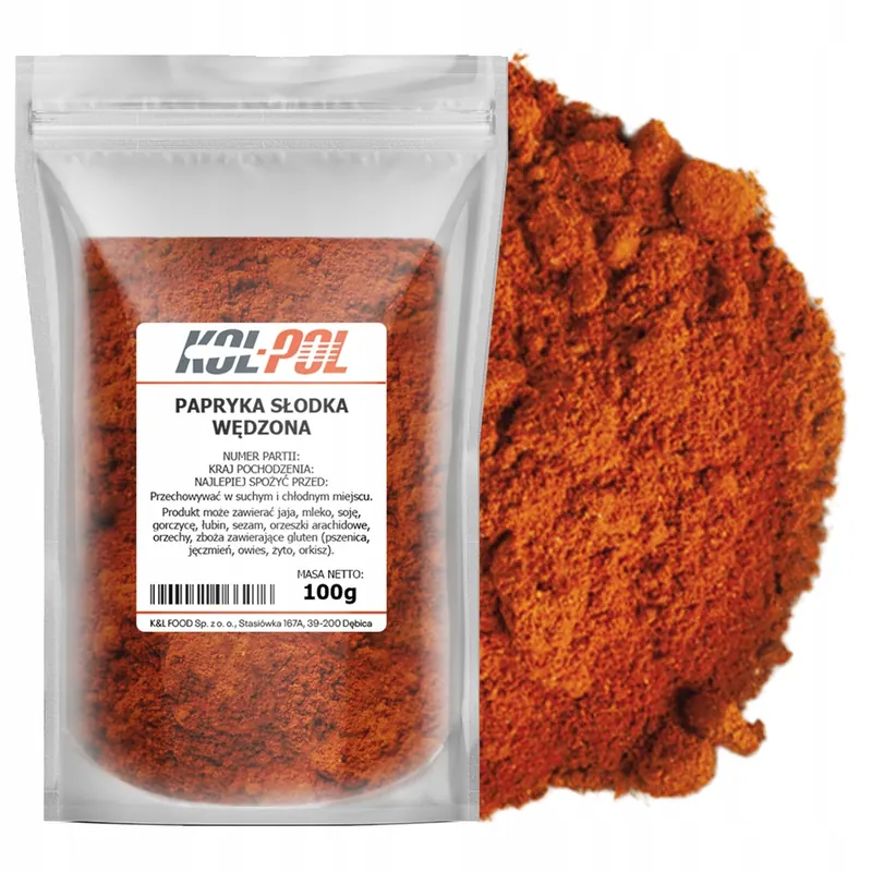 Papryka Słodka Wędzona 100g Mielona aromatyczna naturalna jakość Kol-Pol