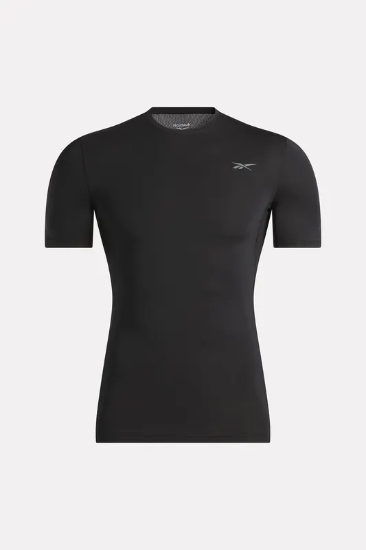 Reebok Short Sleeved Comp Tee Maat: L | Basic T-Shirts Outlet | Heren | Zwart