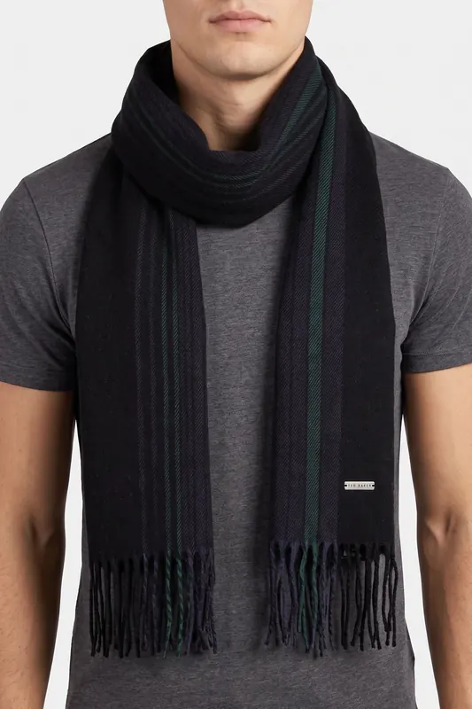 Ted Baker Printed Weave Scarf Black Maat: OS | Handschoenen Outlet | Heren | Zwart