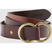 Levi's Cameron Long Length Belt Maat: 100 | Riemen Outlet | Dames | Bruin