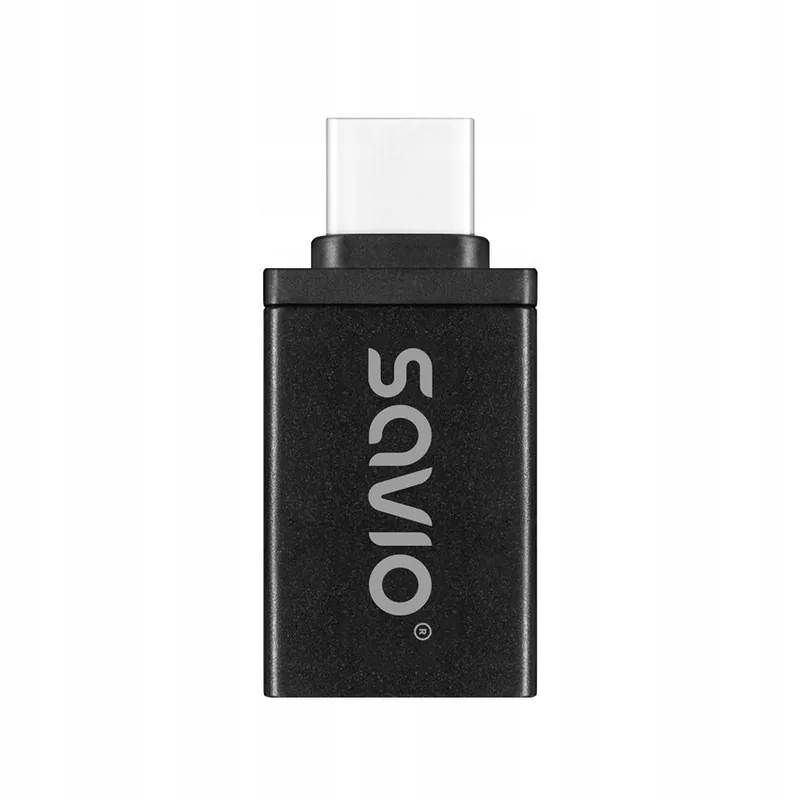 Savio Adapter Przejściówka Usb-a Usb-c Do Laptop Macbook Telefon 3.1 Czarny