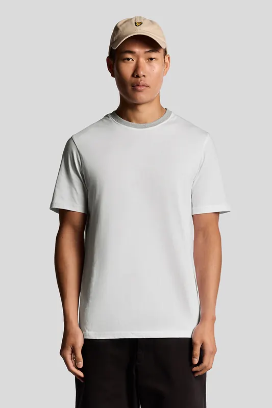 Lyle & Scott Half Raglan T-shirt White Maat: L | T-Shirts Outlet | Heren | Wit