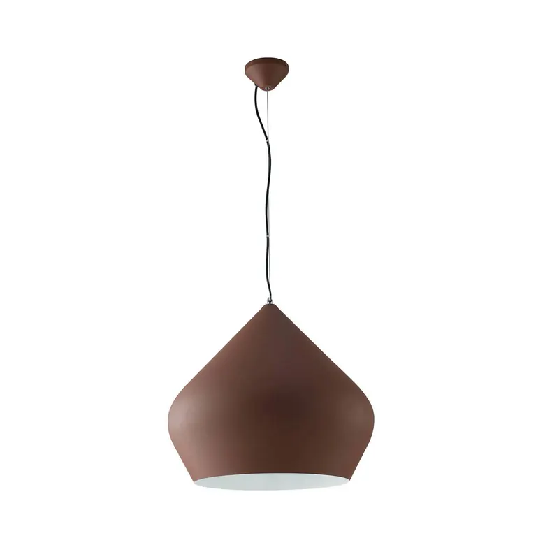 Żyrandol Tholos, kolor brązowy/biały, Ø 52 cm, metal