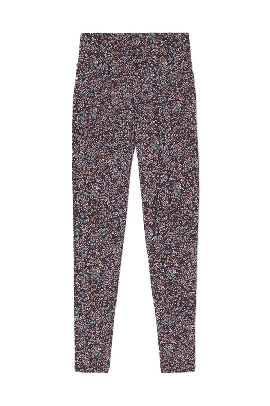 TWOTHIRDS Achill Pants Country Flowers Mauve Maat: M | Leggings Outlet | Dames | Paars