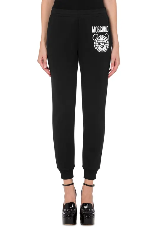 Moschino  Teddy Bear Organic Fleece Jogging Black Maat: 40 | Joggingbroeken Outlet | Dames | Zwart