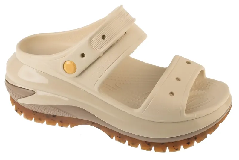 Crocs Classic Mega Crush Sandal 207989-214, Damskie, Beżowe, klapki, syntetyk, rozmiar: 38/39