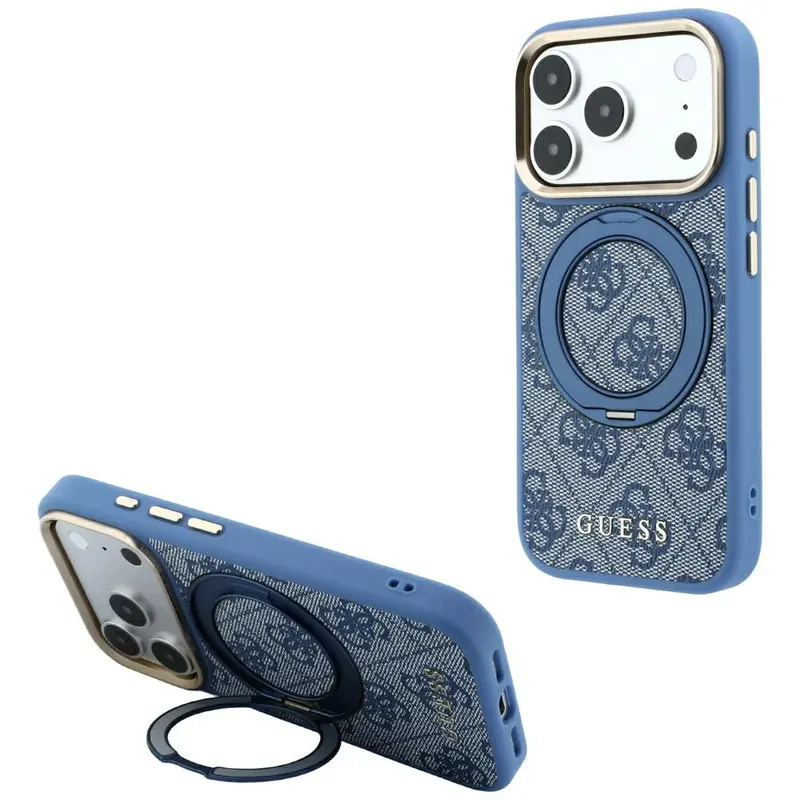 Etui Guess Ring Stand 360 4G Classic Logo MagSafe iPhone 18 Pro Max
