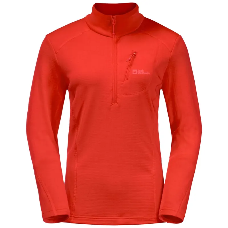 Jack Wolfskin Kolbenberg HZ W 1710791-3033, Damskie, Pomarańczowe, polary, poliester, rozmiar: XL