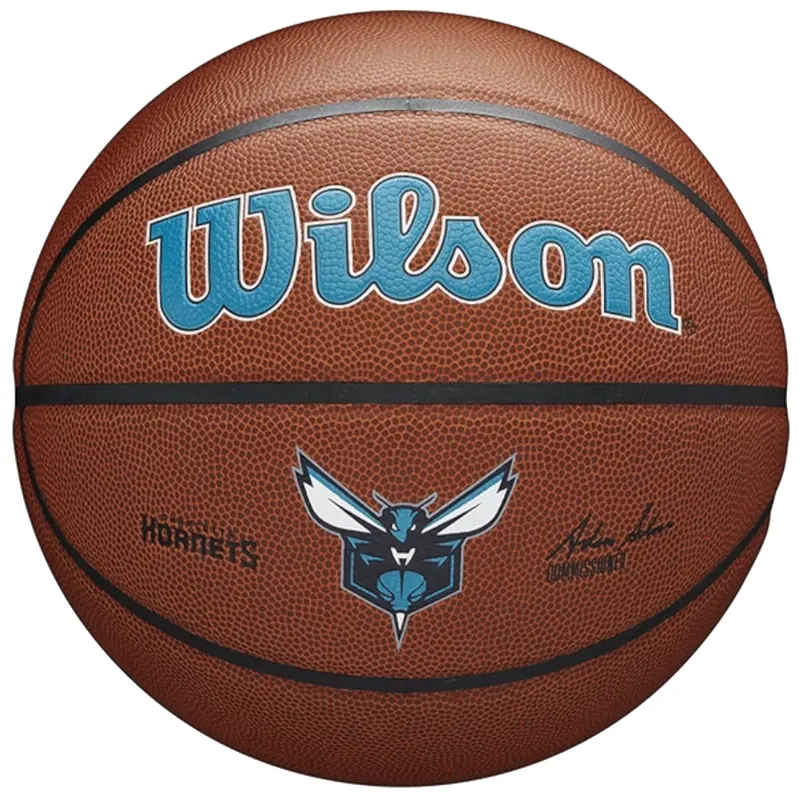 Wilson Team Alliance Charlotte Hornets Ball WTB3100XBCHA, Unisex, Brązowe, piłki do koszykówki, Skóra kompozytowa, rozmiar: 7