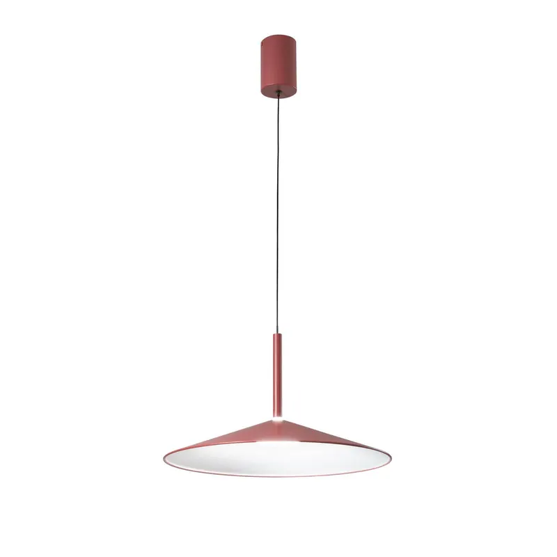 Żyrandol LED Khan, czerwony, Ø 48 cm, metal, CCT