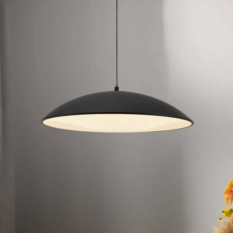 Żyrandol LED LENTE, czarna, Ø 40 cm, metalowa, z funkcją Switchdim