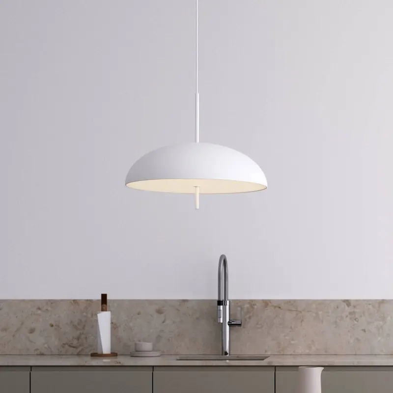 Lampa wisząca Versale, biała, Ø 50 cm