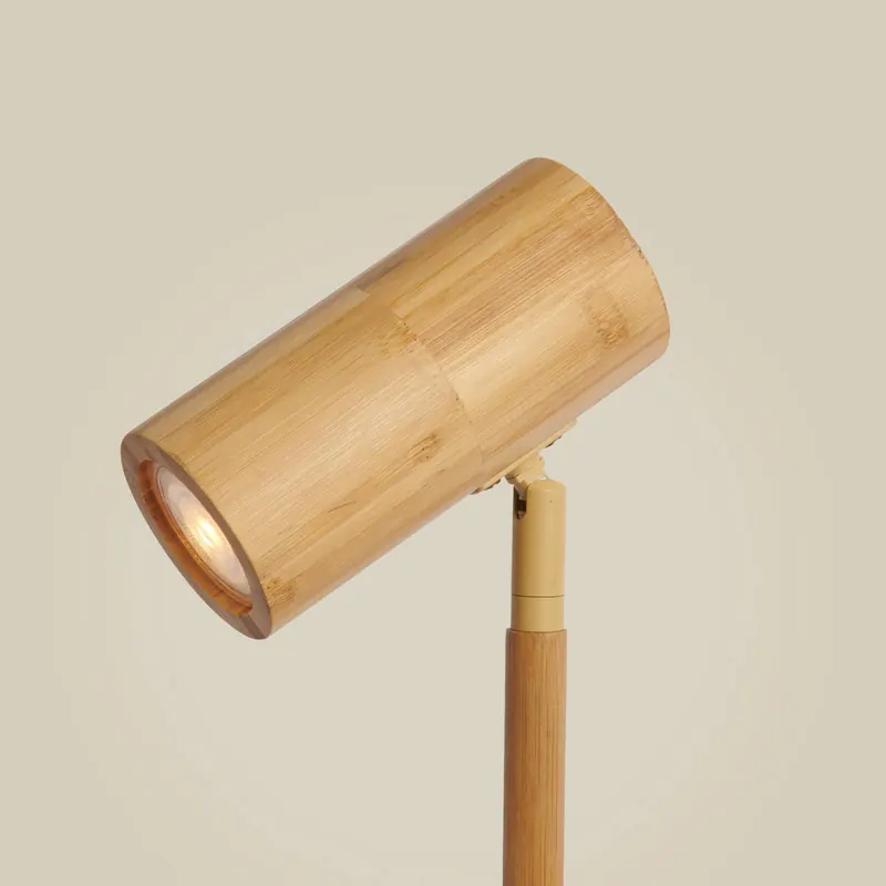 GOOD & MOJO lampa podłogowa Java, naturalna, bambus, wysokość 141 cm, GU10