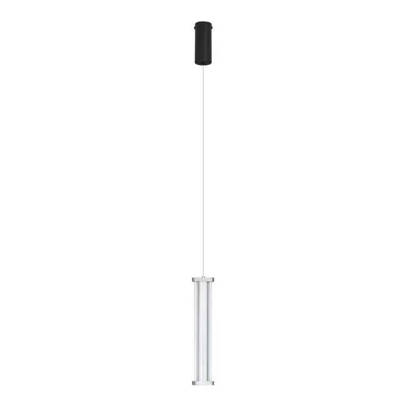 Metalowa lampa wisząca LED ze ściemniaczem w kolorze matowej czerni/w kolorze matowego srebra z kloszem ze szkła akrylowego ø 6 cm Pheme – Nova Luce