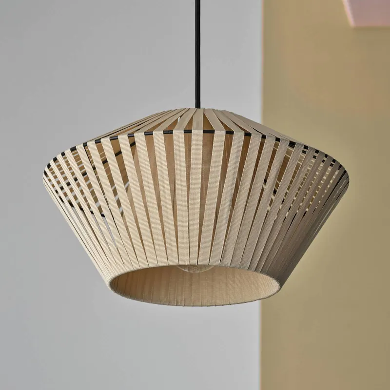 Żyrandol OSRAM Decor Taśma Ø 30,5 cm, beżowa, tekstylna, E27