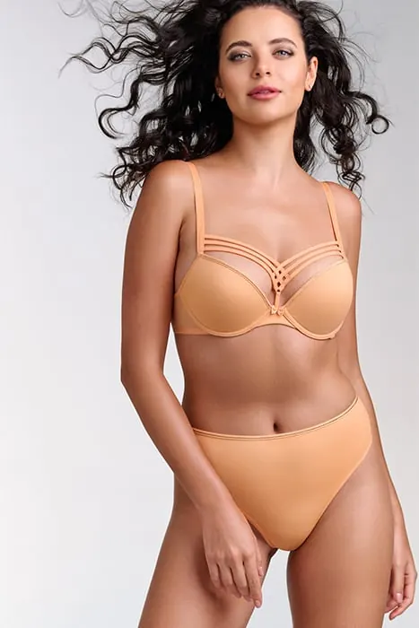 Marlies Dekkers Dame De Paris Apricot And Gold Thong Maat: L | Slipjes Outlet | Dames | Beige